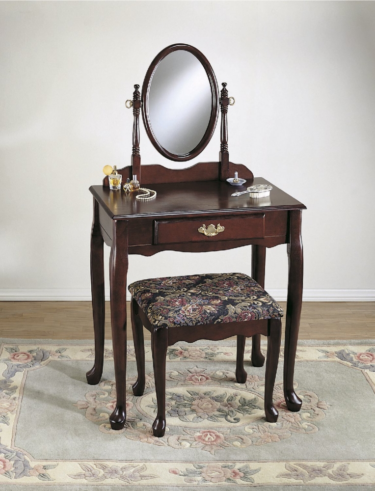 Cherry Vanity and Bench