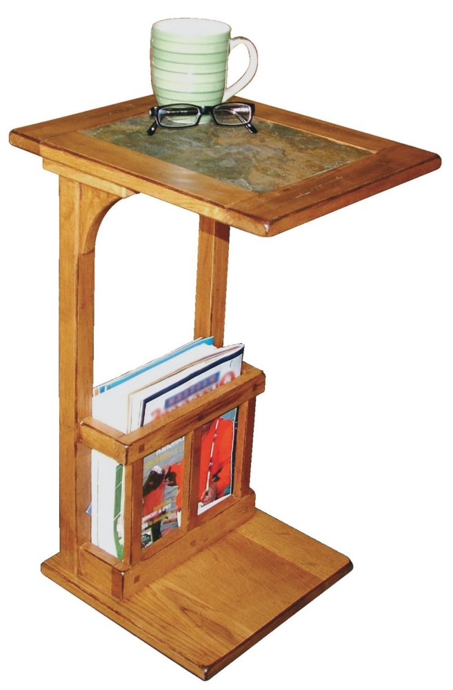 Slate Sofa Server with Magazine Rack