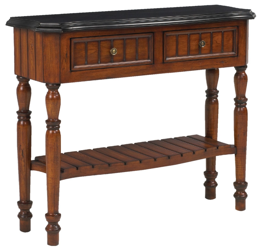 Louvered Plank Console Table