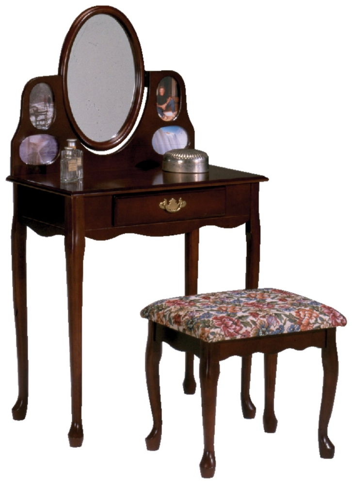 Chelsea Cherry Vanity and Bench