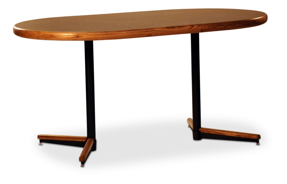 Oval laminate casual table