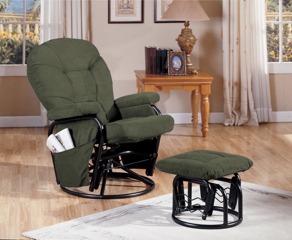 Harmony Swivel Glider Recliner and Ottoman