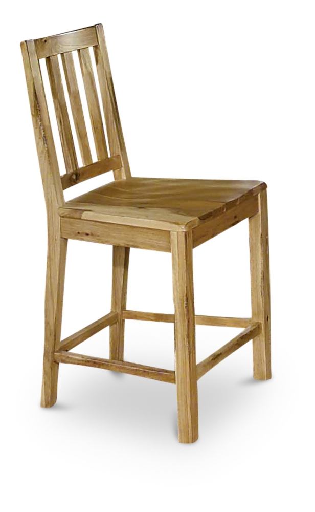 Rustic Hickory Slat Counterstool