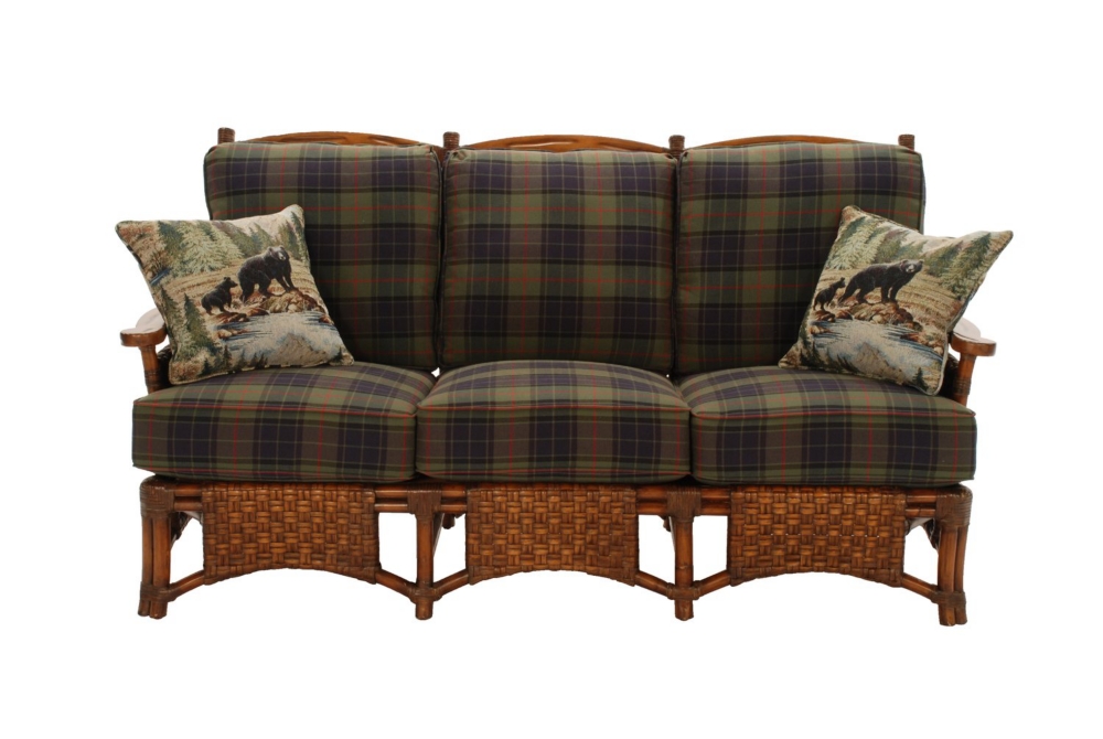 Rustic Retreat Wicker Sofa