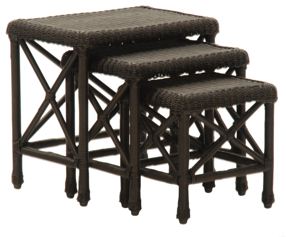 Tropics 3 pc set of nesting tables in cahaba