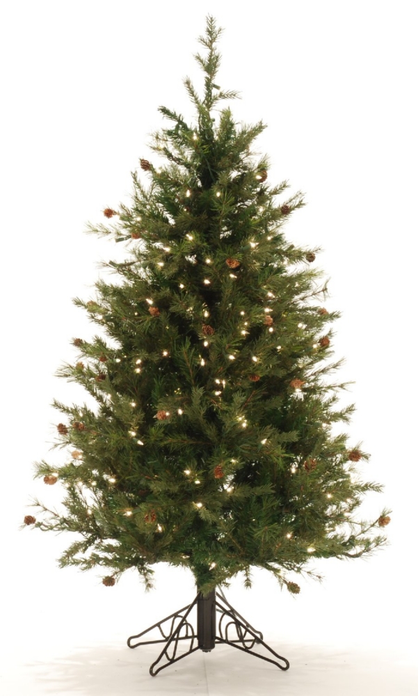 Pocono Pine 4.5 Foot Pre-lit Artificial Christmas Tree Clear Lights