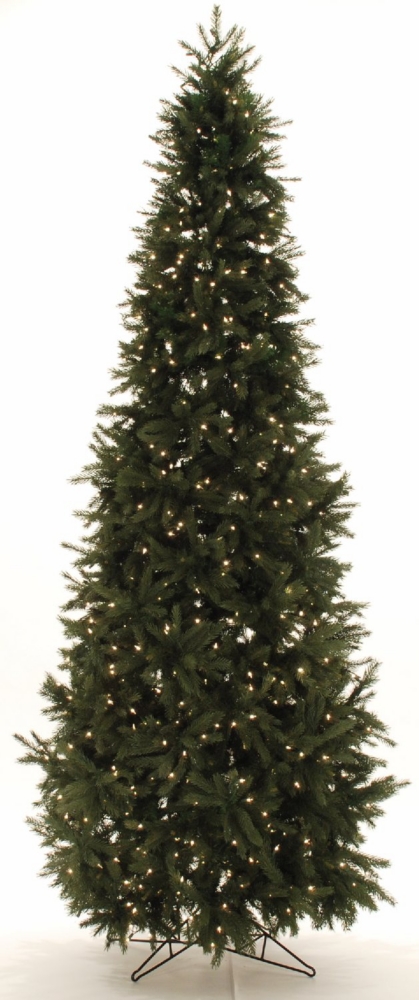 Cascade Pine 9 Foot Pre-lit Artificial Christmas Tree Clear Lights