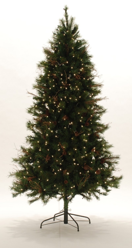 Cornell Spruce 7.5 Foot Pre-lit Artificial Christmas Tree Clear Light