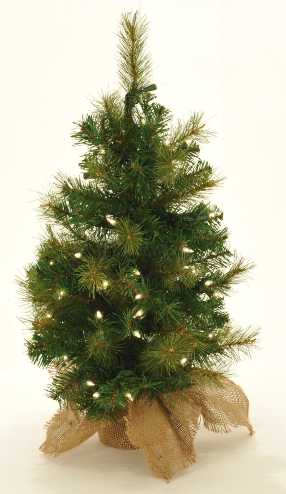 Table Tree 24 Inch  Pre-lit Artificial Christmas Tree Clear Lights