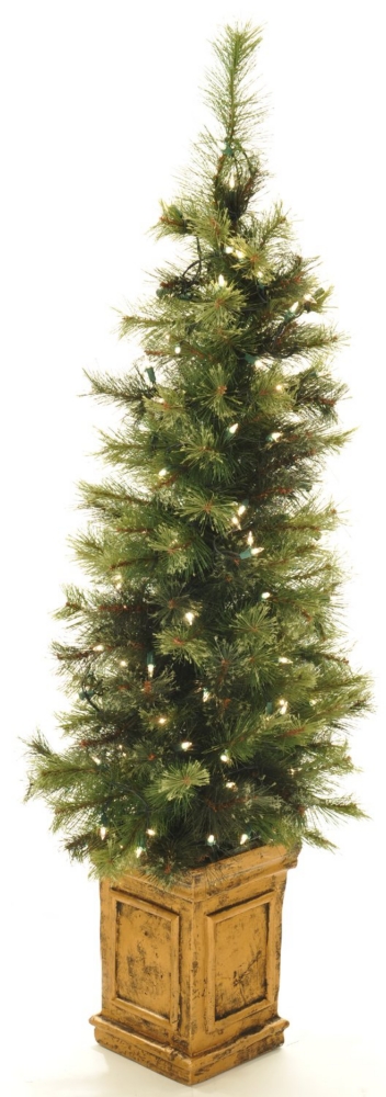Cashmere Porch Tree 4.5 Foot Pre-lit Artificial Christmas Tree Clear Lights