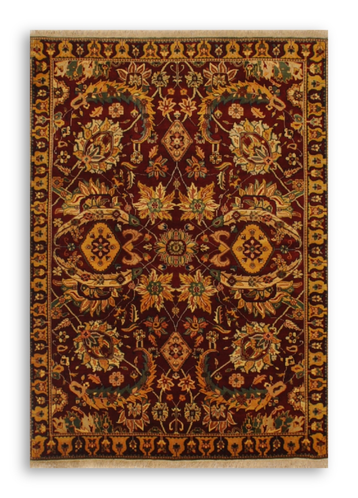 Hand Knotted Rug 4'1"X5'10"