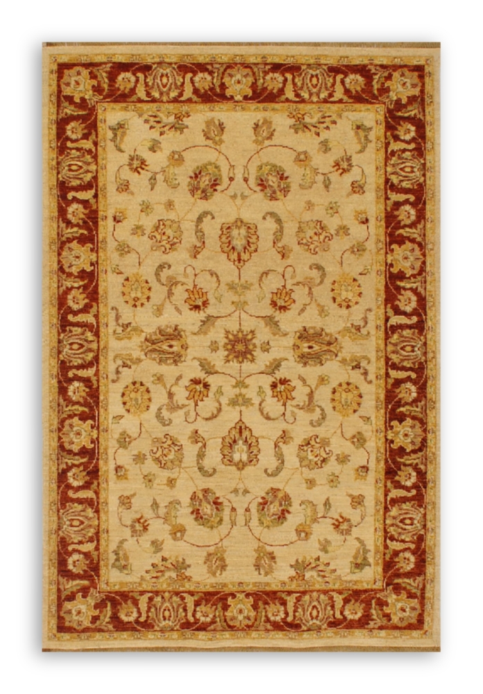 Hand Knotted Rug 4'2" X 6'2"