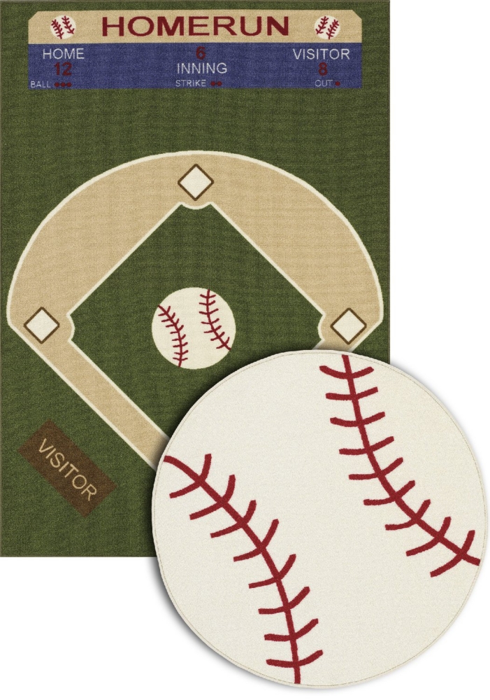 4'5" X 6'9" All Star Baseball Rug