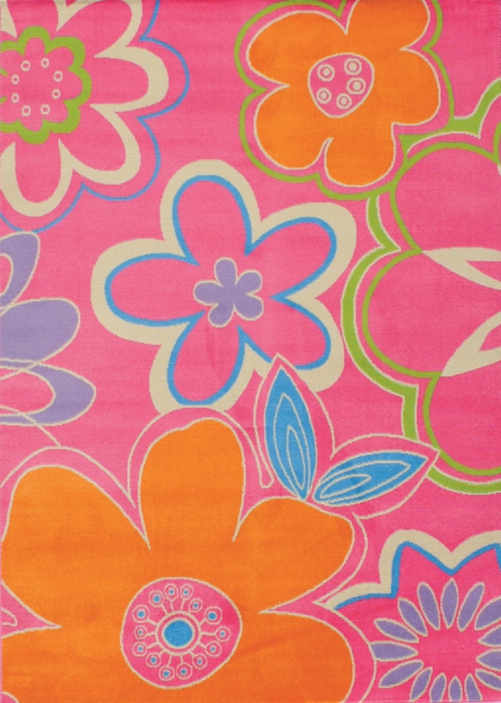 4'5" X 6'1"  Groovey Flowers
