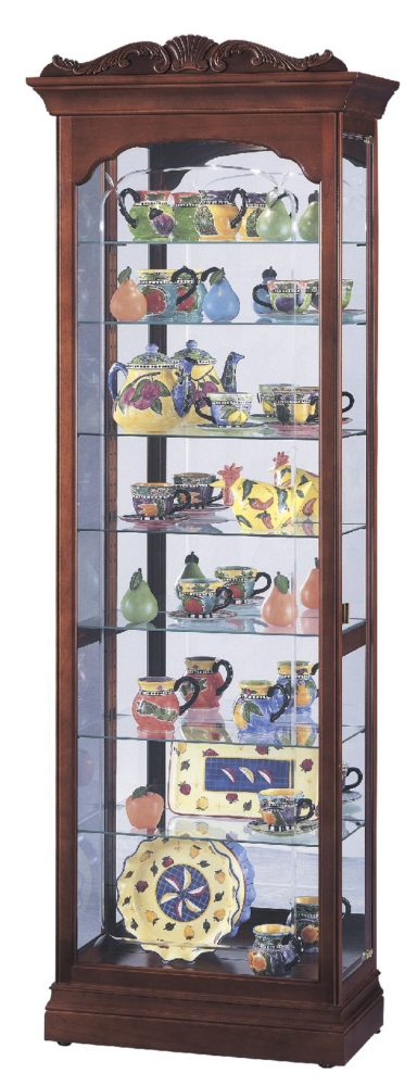 Hastings Traditional Cherry finish curio by Howard Miller