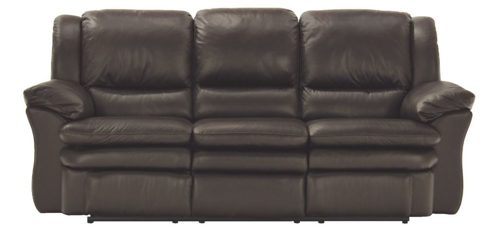 Dawson Leather Reclining Sofa - Chocolate