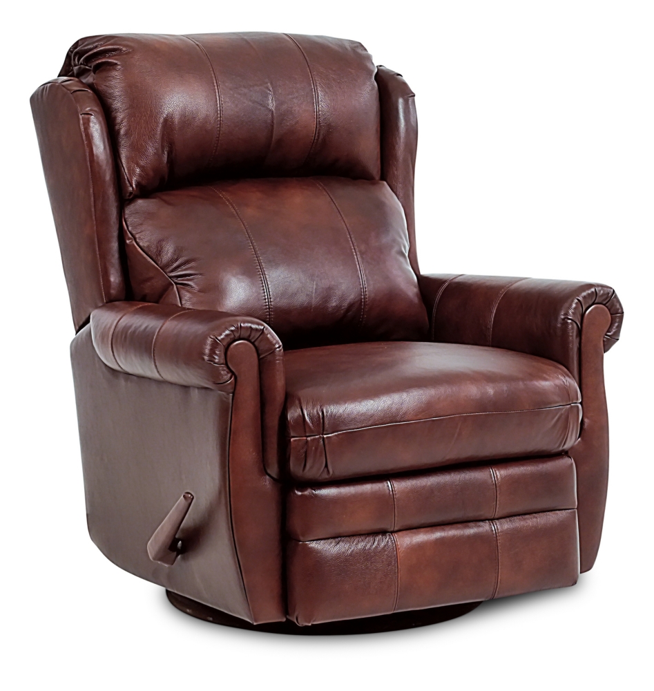 Belmont Leather Swivel Glider Recliner - Bark