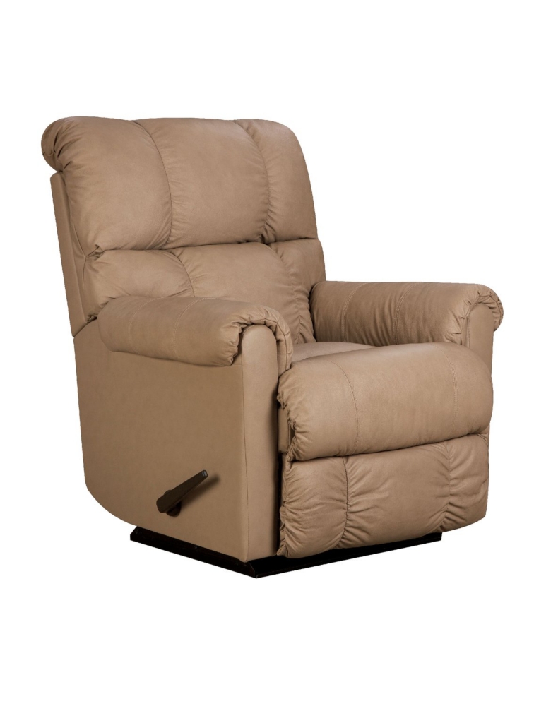 Eureka Leather Wall Saver Recliner - Putty