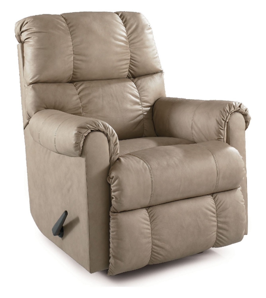 Eureka Leather Rocker Recliner - Putty