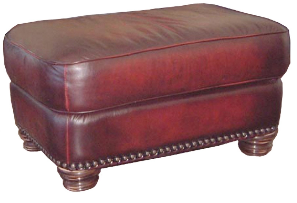 Churchill Leather Ottoman