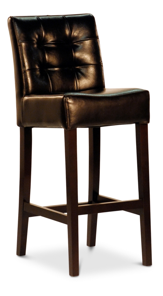 Charles Tufted Bi-cast Leather Barstool