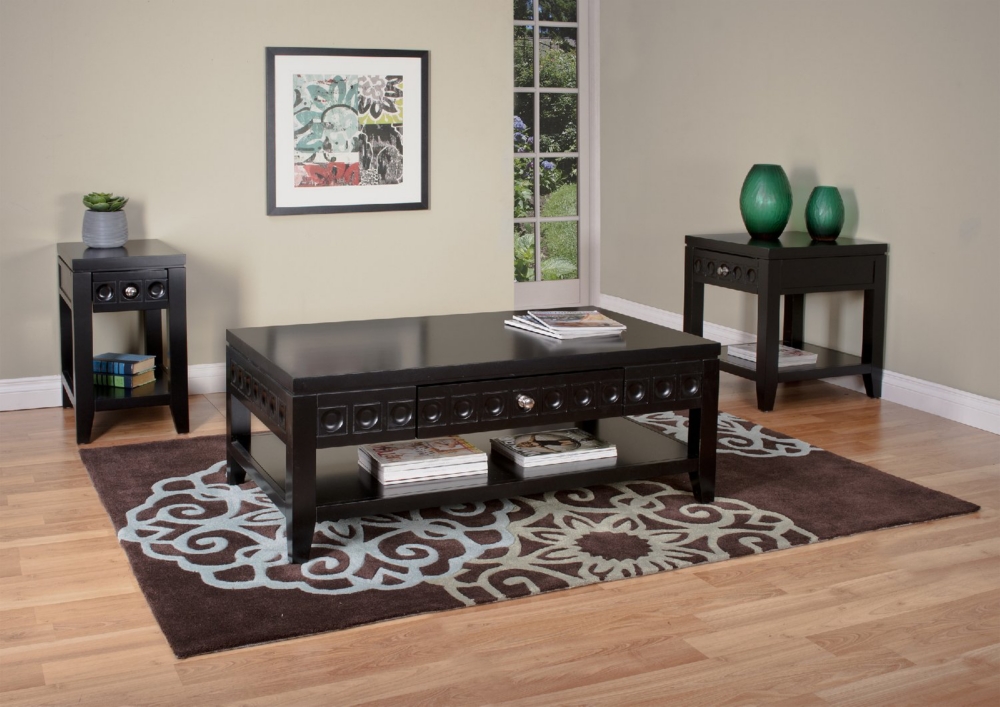 Crescent Black end table