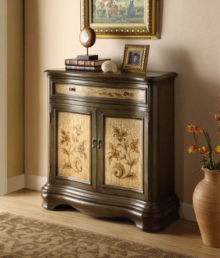 Van Leer Green & Crackle Ivory Cabinet