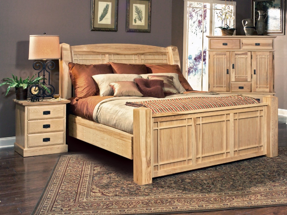 Hickory Highlands Queen Arch Bed without Storage Drawers