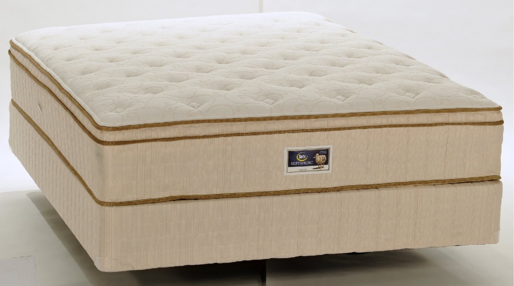 Sertapedic® by Serta® Marlin Euro Pillow Top King Set with Low Profile Foundation