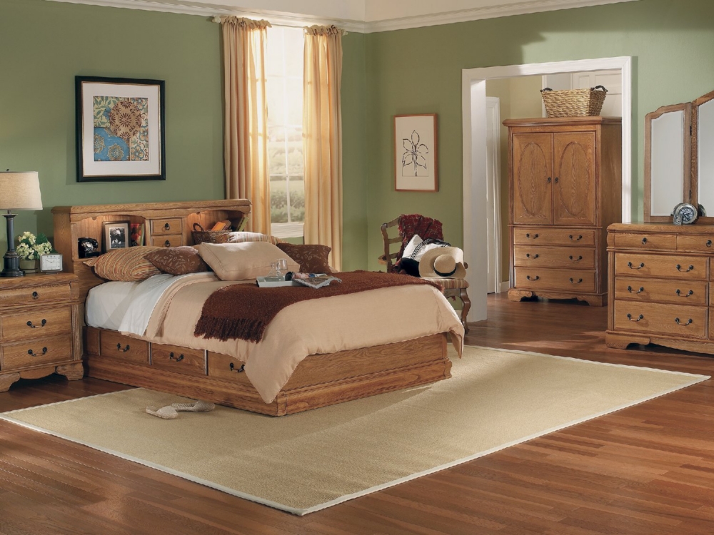 Providence King Bookcase Bedroom Suite with Underbed Storage Drawers