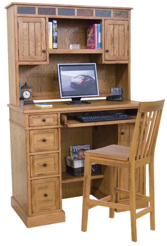 Sedona tall work desk with hutch