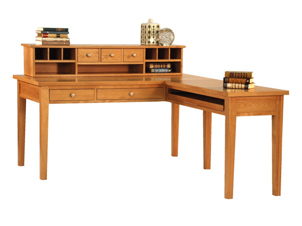 Newport desk with return and hutch top