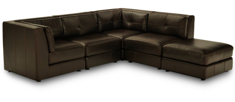 Destry 5 Piece Leather Modular Group
