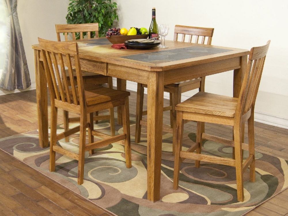 Sedona extension gathering table with 4 counterstools