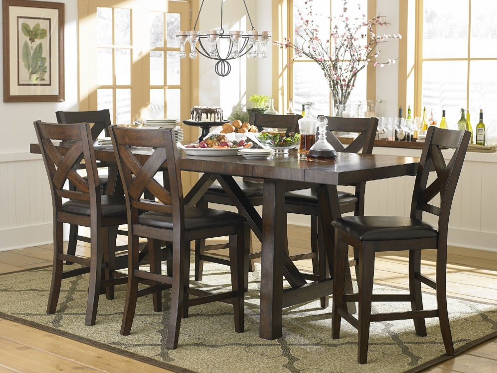 Colonial Gathering table and 4 counterstools