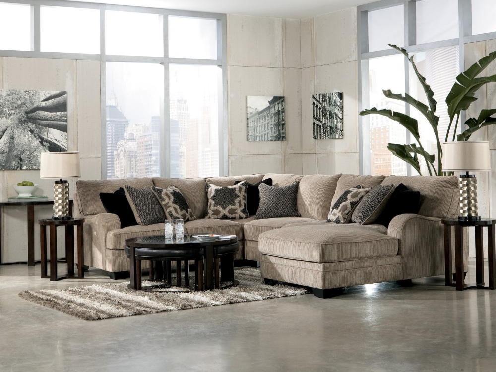 Brooklyn 2 Piece Modular Group With Cocktail Ottoman