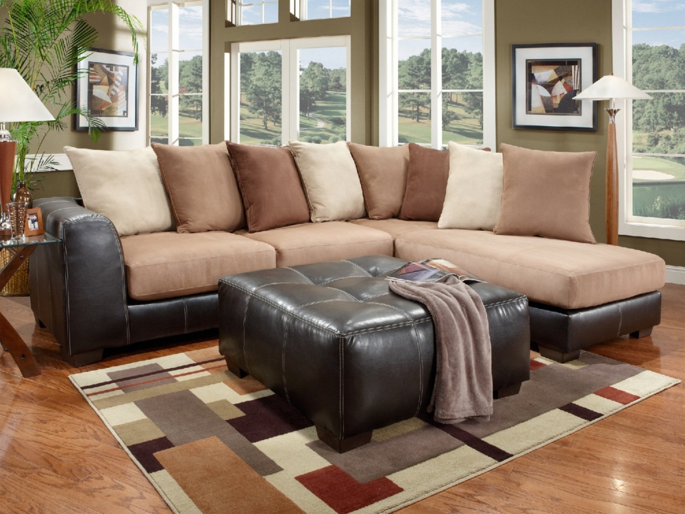 Brooklyn 2 Piece Modular Group With Cocktail Ottoman