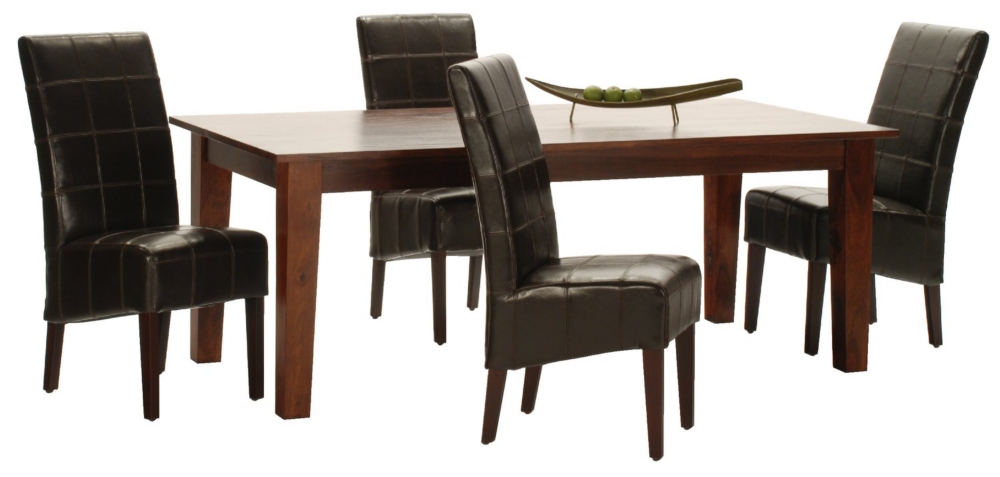 Vienna table with 4 Stanford leather chairs