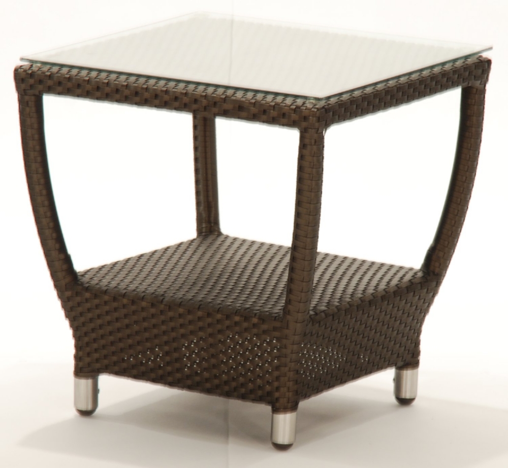 Maldive End Table with glass top