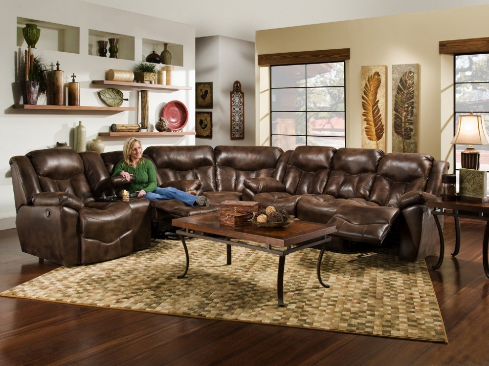 Stout 3-Piece "Options" Reclining Sectional, Fabric