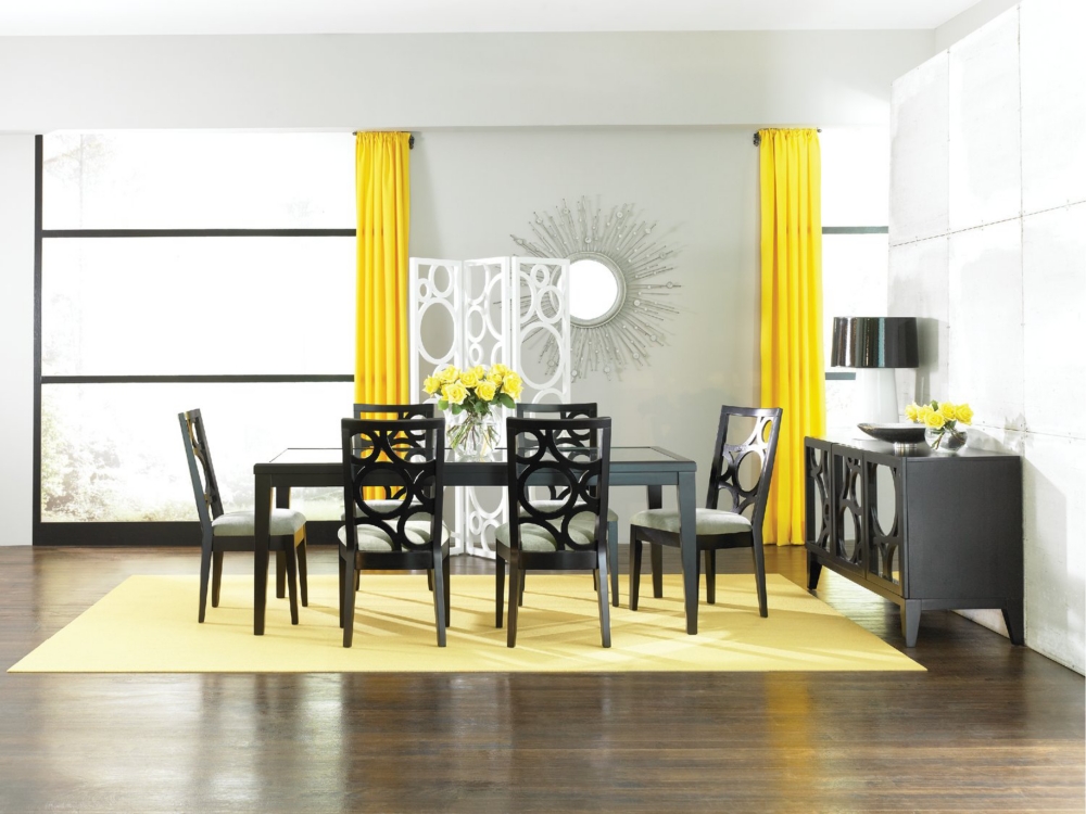 Bubbles dining table and 4 side chairs