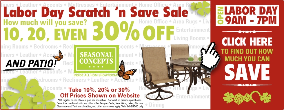 Click for 10, 20, even 30% Off Patio