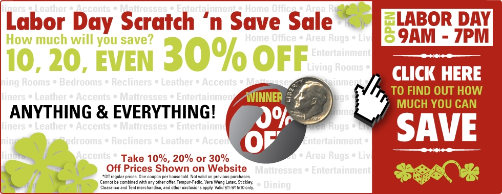 Click for 10, 20, even 30% Off Everything