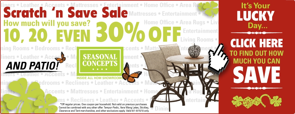 Click for 10, 20, even 30% Off Patio