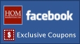 HOM Furniture is now on Facebook! Like us for exclusive offers