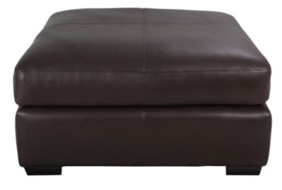 100% Leather Cocktail Ottoman