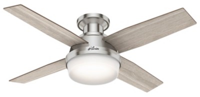 Dempsey Low Profile With Light 44 Inch Grey Oak Ceiling Fan