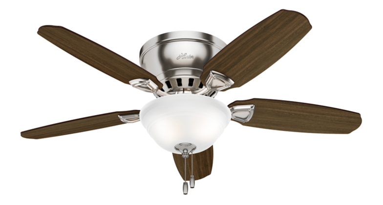 Brushed Nickel/Chrome Ceiling Fan | 46 inch Brushed Nickel Ceiling Fan ...