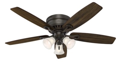 Oakhurst Low Profile With 3 Lights 52 Inch Ceiling Fan Hunter Fan