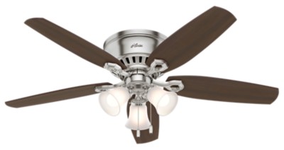 Builder Low Profile With 3 Lights 52 Inch Ceiling Fan Hunter Fan